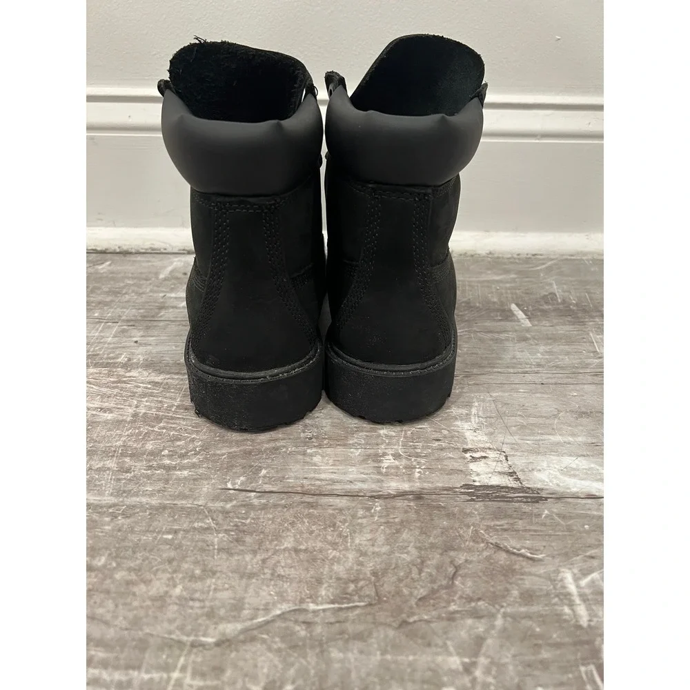 Timberland Boots Boys Size 6 M Inch Premium Waterproof Boots Black Suede B106